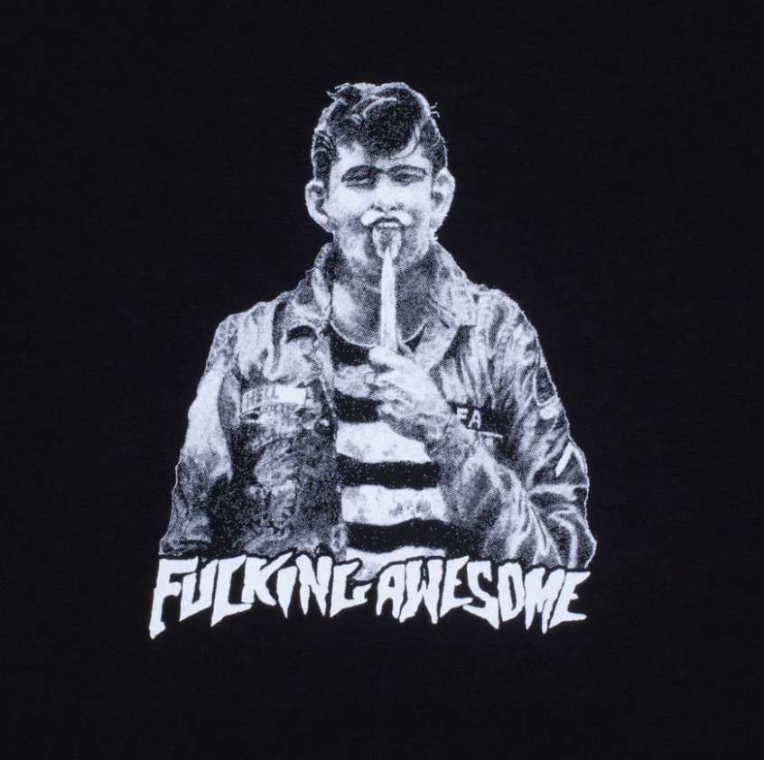 FUCKING AWESOME KNIFE TONGUE TEE BLACK