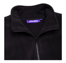 Load image into Gallery viewer, FUCKING AWESOME CUT OFF QUARTER ZIP POLAR FLEECE BLACK