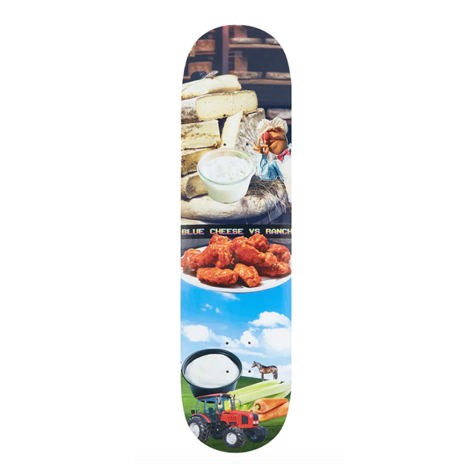 ALLTIMERS BLUE CHEESE VS. RANCH SKATEBOARD DECK 8.5