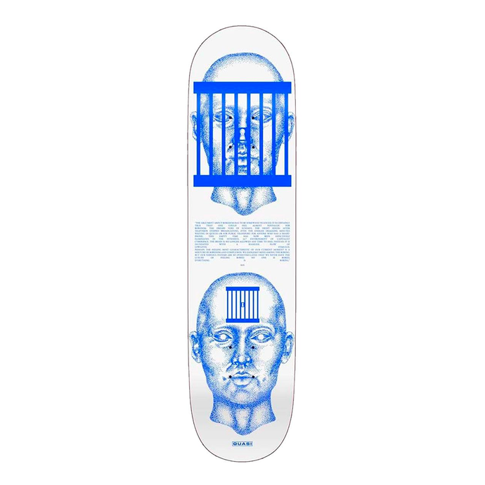 QUASI CAGE 1 WHITE SKATEBOARD DECK 8.375