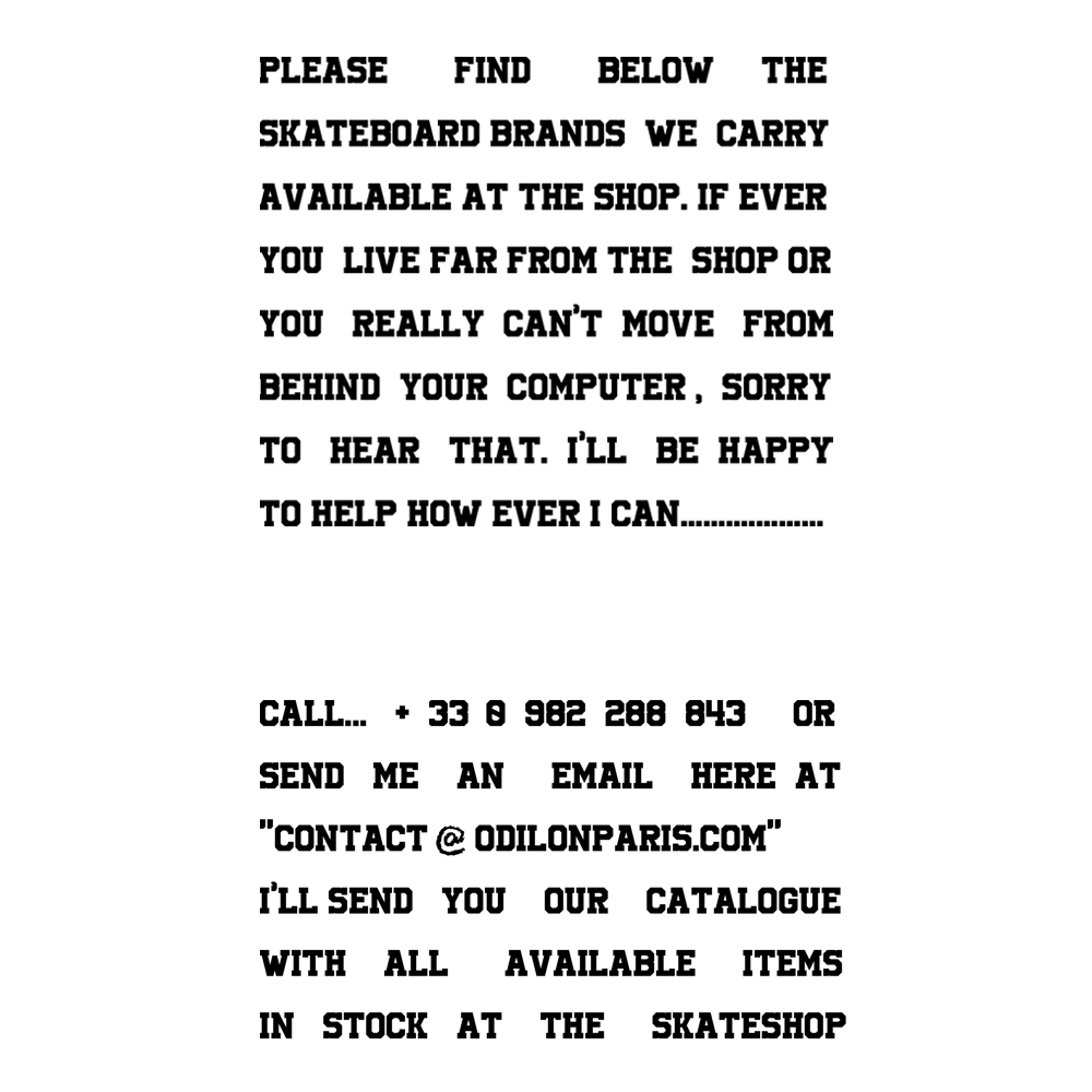 Odilon Paris Skateshop