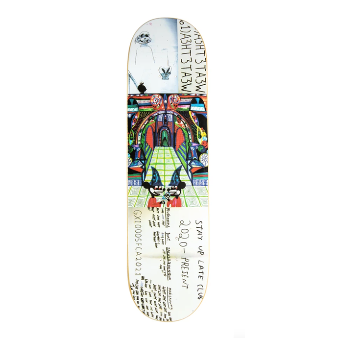 GX1000 STAY UP LATE CLUB SKATEBOARD DECK 8.5