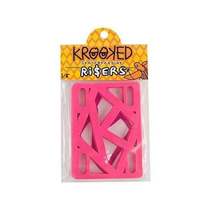 KROOKED SKATEBOARDING 1/4 RISERS PINK