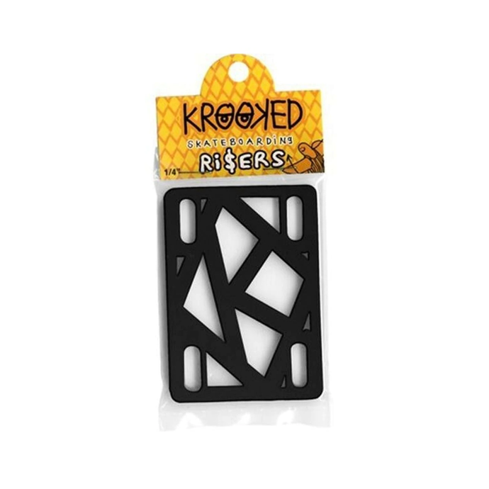 KROOKED SKATEBOARDING 1/8 RISERS BLACK