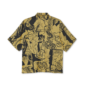 POLAR SKATE CO EMILE ART SHIRT YELLOW/ BLACK