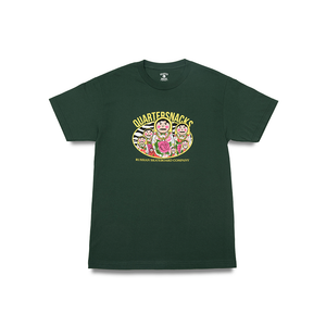 QUARTERSNACKS RUSSIA TEE FOREST GREEN
