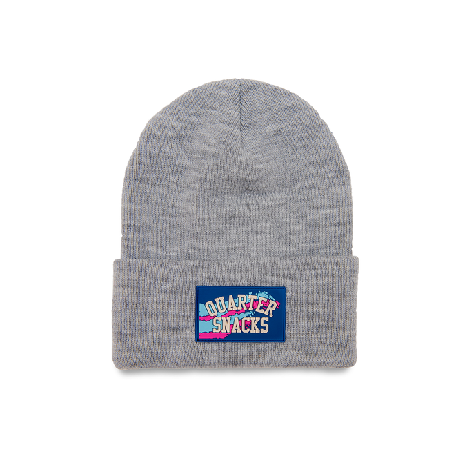 QUARTERSNACKS RUBBER LABEL BEANIE GREY