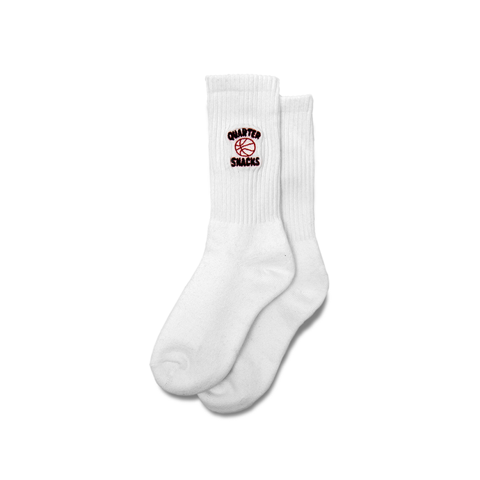 QUARTERSNACKS BALL IS LIFE SOCKS WHITE