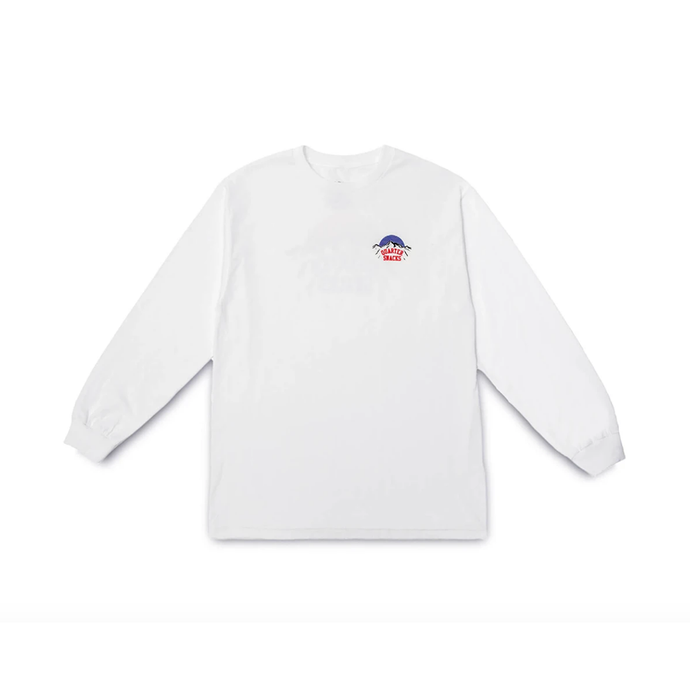 QUARTERSNACKS MOUNTAIN LONGSLEEVE TEE WHITE