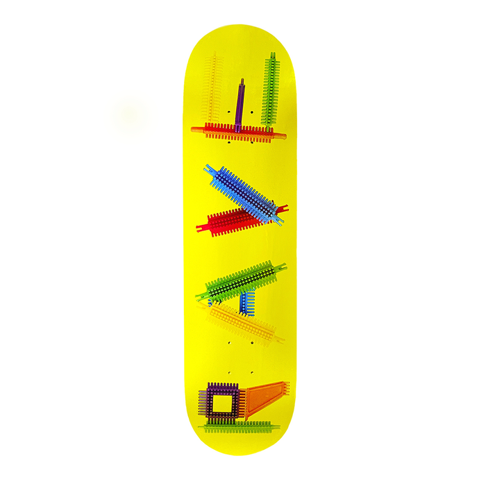 RAVE SKATEBOARDS CLIPO YELLOW SKATEBOARD DECK 8.375