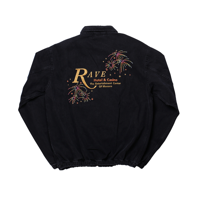 RAVE SKATEBOARDS RH&C JACKET BLACK DENIM RINSED