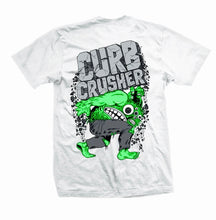 Load image into Gallery viewer, HEROIN SKATEBOARDS CURB CRUSHER KING T-SHIRT WHITE