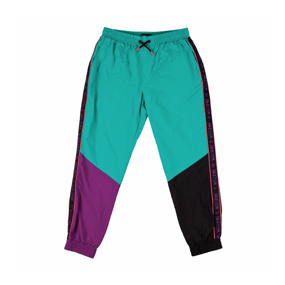 WELCOME SKATEBOARDS ATHLETE WOVEN NYLON WIND PANT TEAL