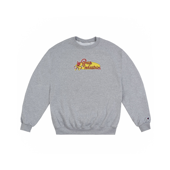 CLASSIC GRIPTAPE GRIP INDUSTRIES CREWNECK HEATHER GREY