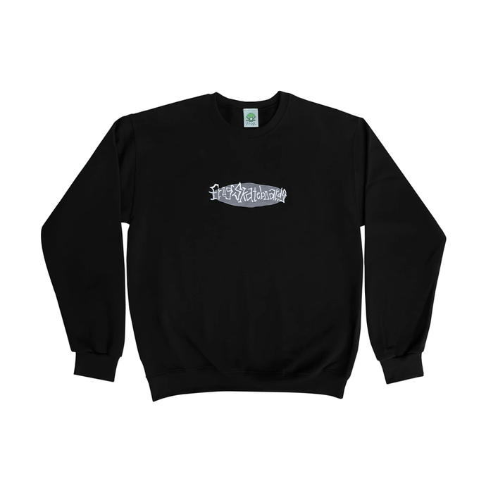 FROG SKATEBOARDS EMBROIDERED LOGO SWEATSHIRT BLACK