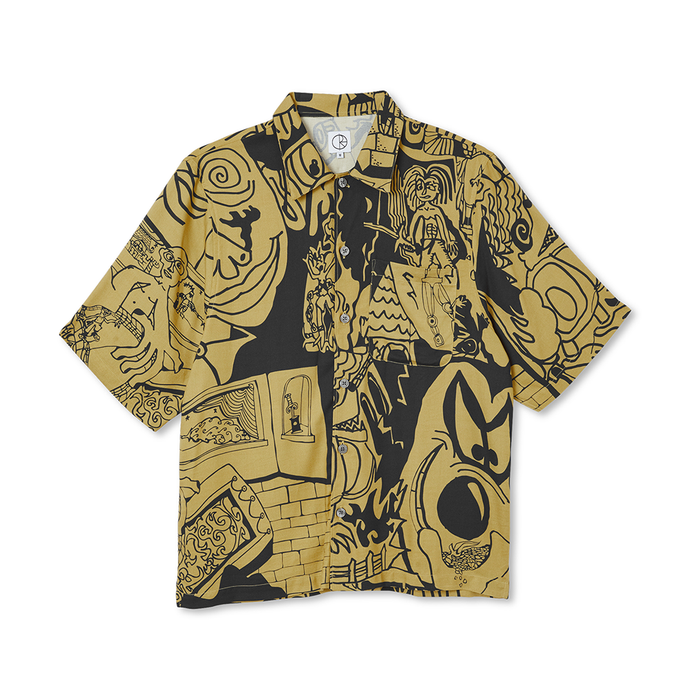 POLAR SKATE CO EMILE ART SHIRT YELLOW/ BLACK