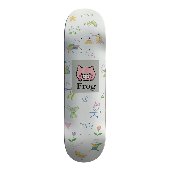 FROG SKATEBOARDS LOVE, LIFE SKATEBOARD DECK 8.25