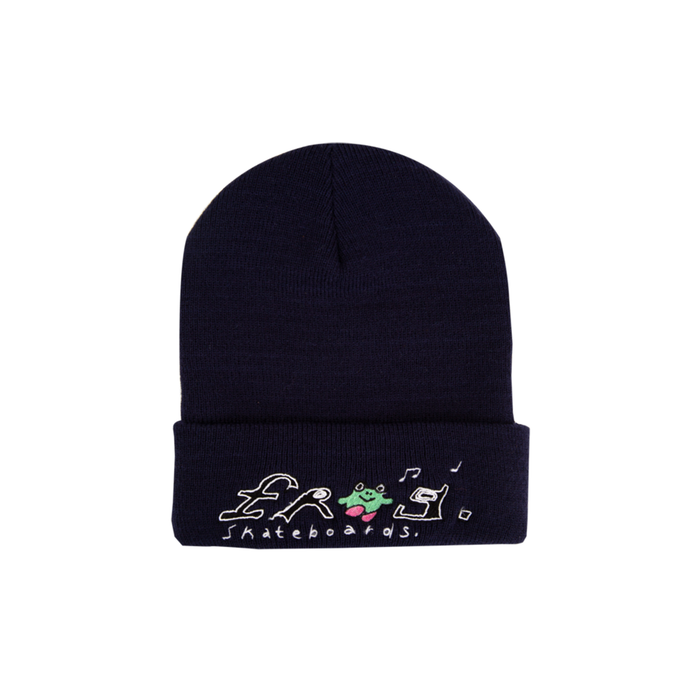 FROG SKATEBOARDS HAPPY FROG BEANIE NAVY