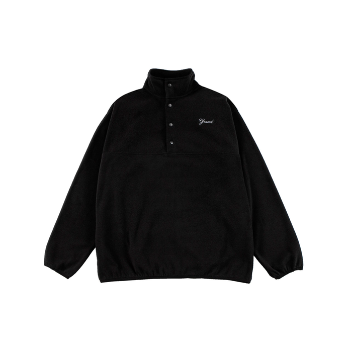 GRAND COLLECTION MICRO FLEECE PULLOVER BLACK