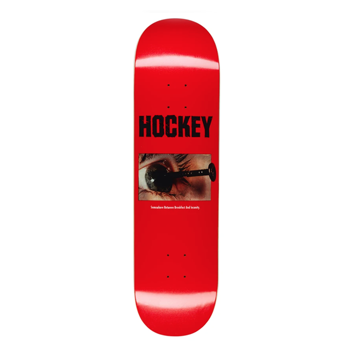 HOCKEY BEN KADOW BREAKFAST INSANITY RED SKATEBOARD DECK 8.25