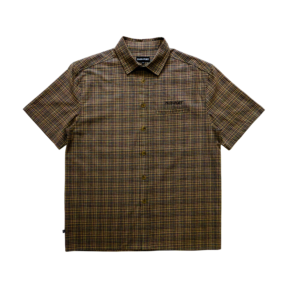PASS-PORT WORKERS CHECK S/S SHIRT TEAL