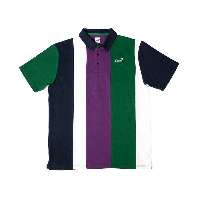 SNACK SKATEBOARDS ALIVE VERTICAL STRIPE POLO